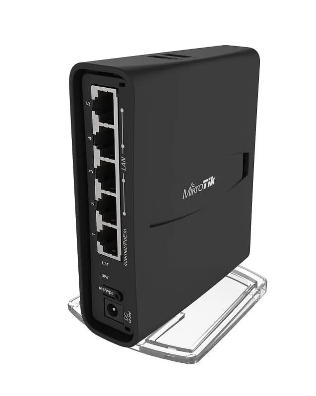 ROUTER MIKROTIK, hAP ac2, wireless, 1200 Mbps, porturi Gigabit x 5, antena interna x 2, USB pt 3G/4G, dual band, "RBD52G-5HacD2HnD-TC"