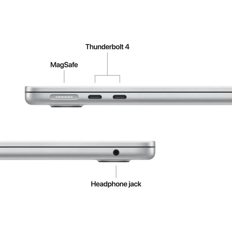 MacBook Air 13.6" Retina/Apple M5 (CPU 10-core, GPU 10-core, NeuralEngine16-core)/16GB/512GB - Silver - INT KB (No Adapter) - 2026 (CTO from MDH74RO/A) — miniatură