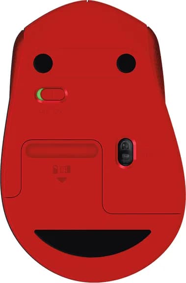 MOUSE LOGITECH, "M330 Silent", PC sau NB, wireless, 2.4GHz, optic, 1000 dpi, butoane/scroll 3/1, rosu, "910-004911" — miniatură