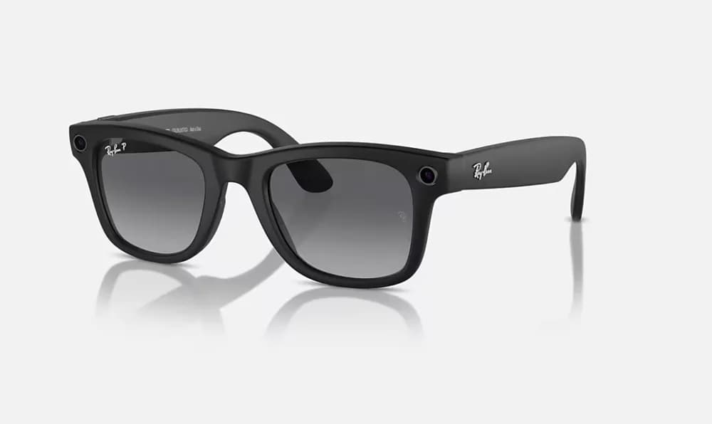 Ray-Ban Meta Wayfarer AI Glasses Matte Black/Polar Gradient Graphite — miniatură