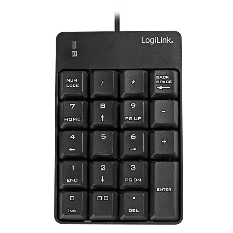 TASTATURA numerica Logilink, USB, 19 taste, negru, "ID0184" — miniatură