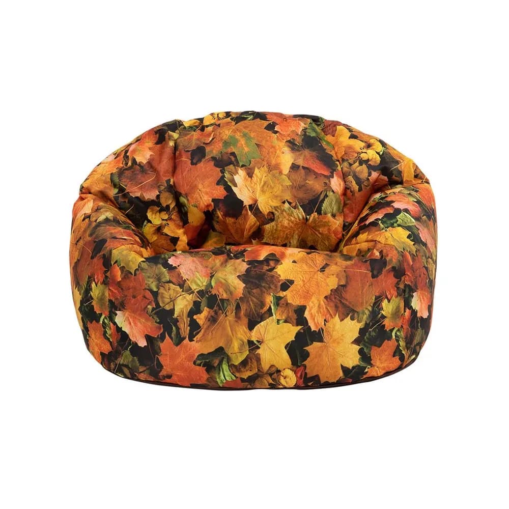 Seninătate sezonieră: Puf cu imprimeu de natură – 62cm x 62cm x 70cm