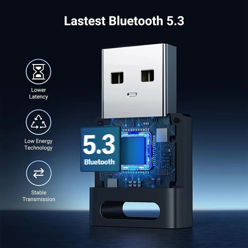 ADAPTOARE Bluetooth Ugreen, "CM591" conectare prin USB 2.0, distanta 10 m (pana la), Bluetooth v5.3, antena interna, "35995" - 6941876239955 — miniatură