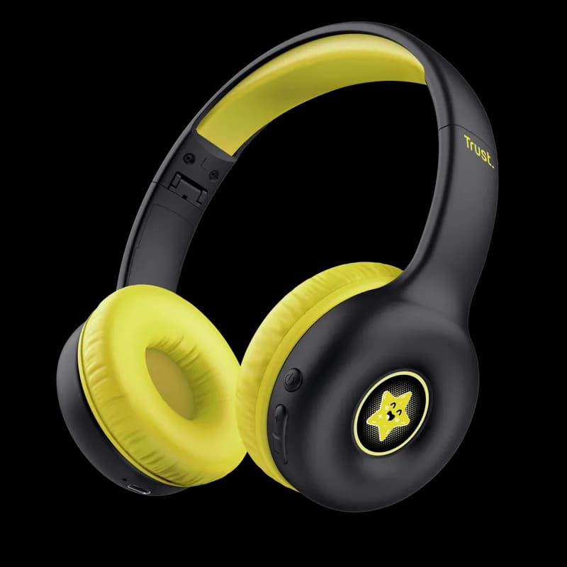 Casti Head-band Trust Nouna, Wireless/Wired, Negru
