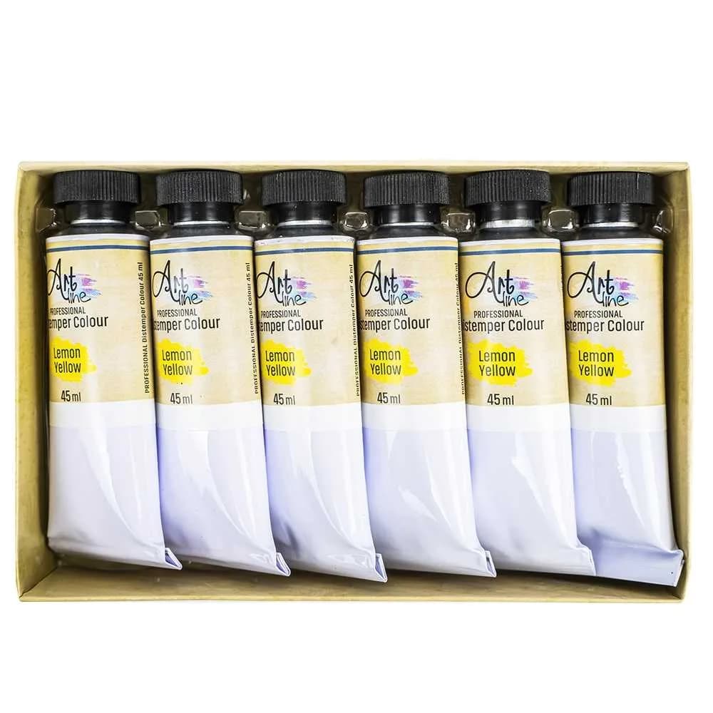 Tempera Art, GALBEN LAMAIE, 45ml, 6 buc/set - ARTLINE — miniatură