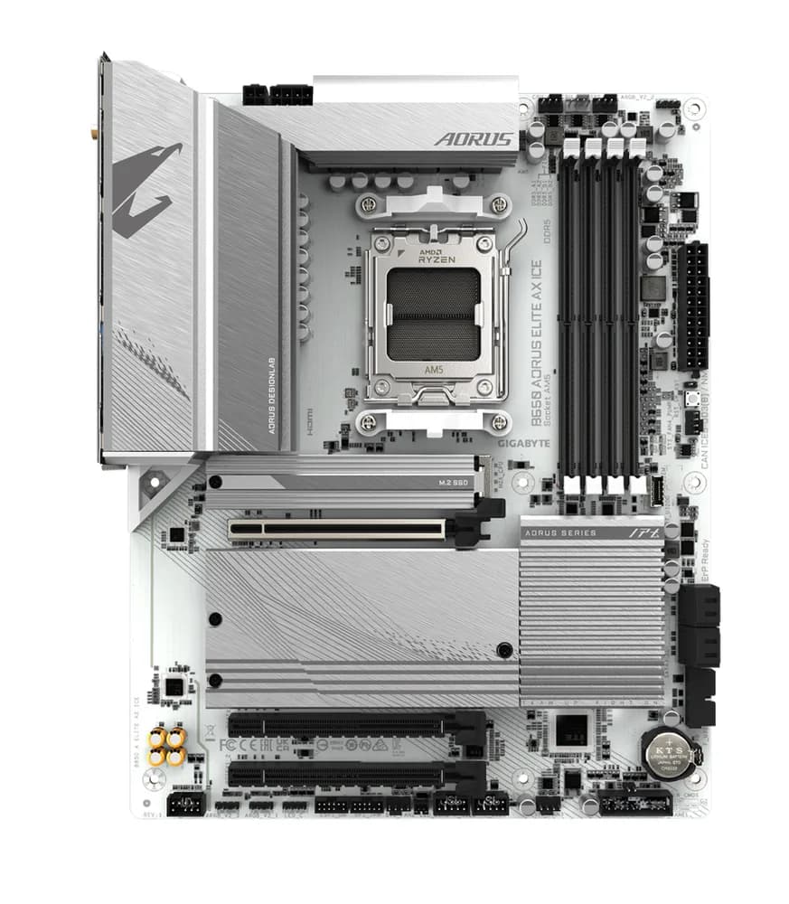 Placa de baza Gigabyte B650 AORUS ELITE AX ICE, Socket AM5, DDR5, ATX — miniatură