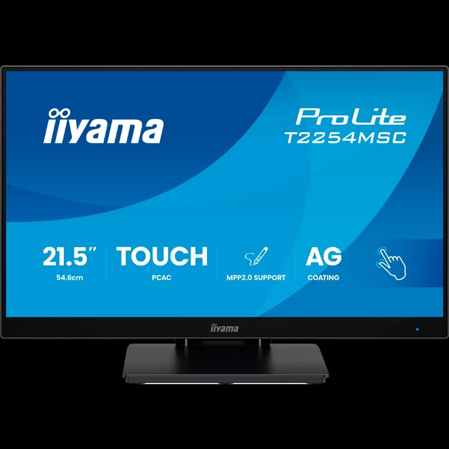 Iiyama ProLite T2254MSC-B2AG - LED monitor 22 inch 21.5 inch viewable touchscreen 1920 x 1080 Full HD 1080p 100 Hz IPS 300 cd m2 1300 1 4 ms HDMI DisplayPort speakers "T2254MSC-B2AG"