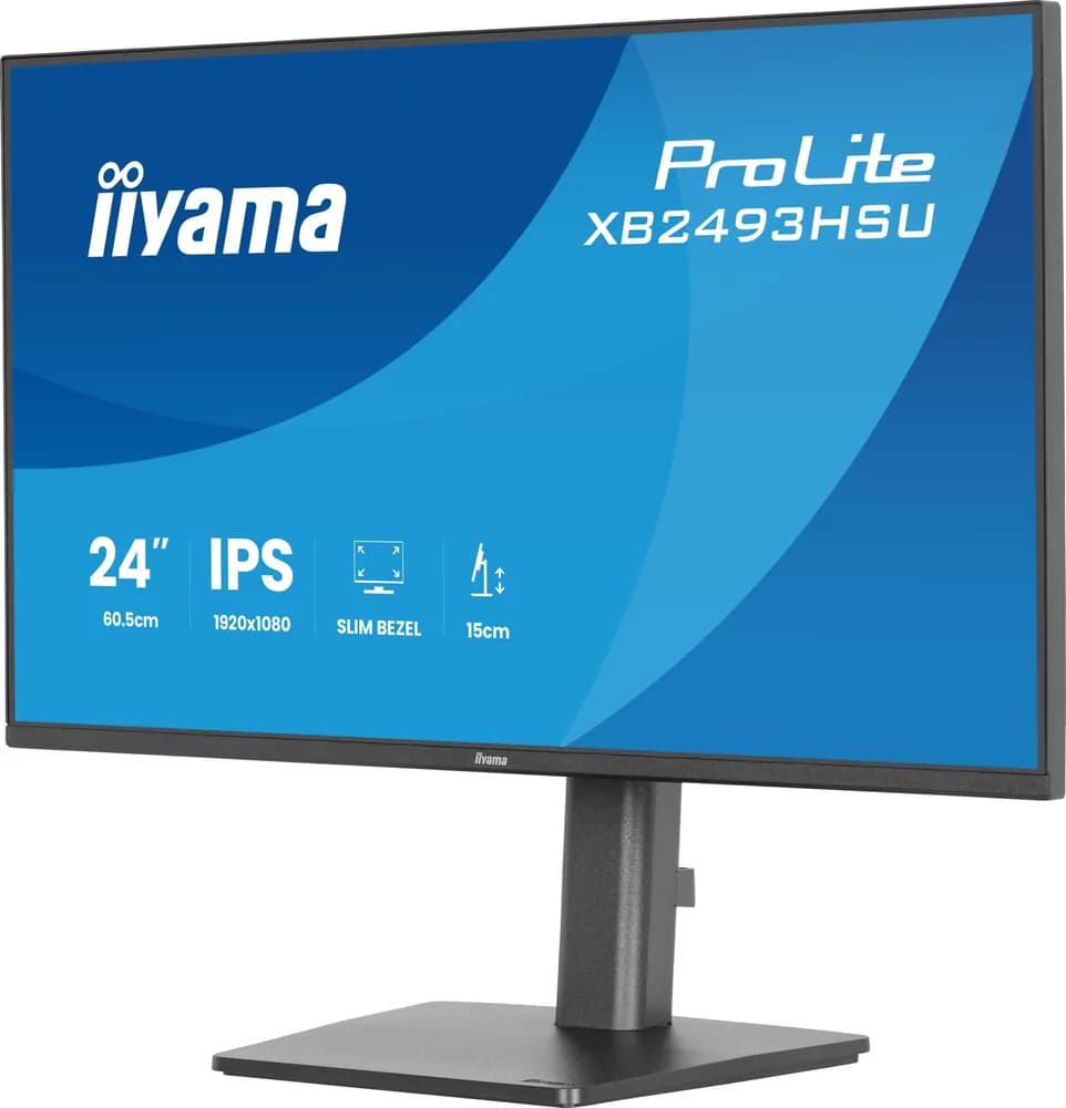 IIYAMA Monitor LED XB2493HSU-B1 23.8" IPS 1920x1080 120Hz, 16:9. 350cd, 1500:1, 1ms, HDMI, DP, USB HUB, Full Ergo, Pro "XB2493HSU-B1" — miniatură
