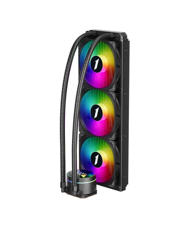 Cooler Procesor 1STPLAYER THUNDERSTORM TS3 360, Lichid, 12 cm, 3 ventilatoare, aRGB — miniatură
