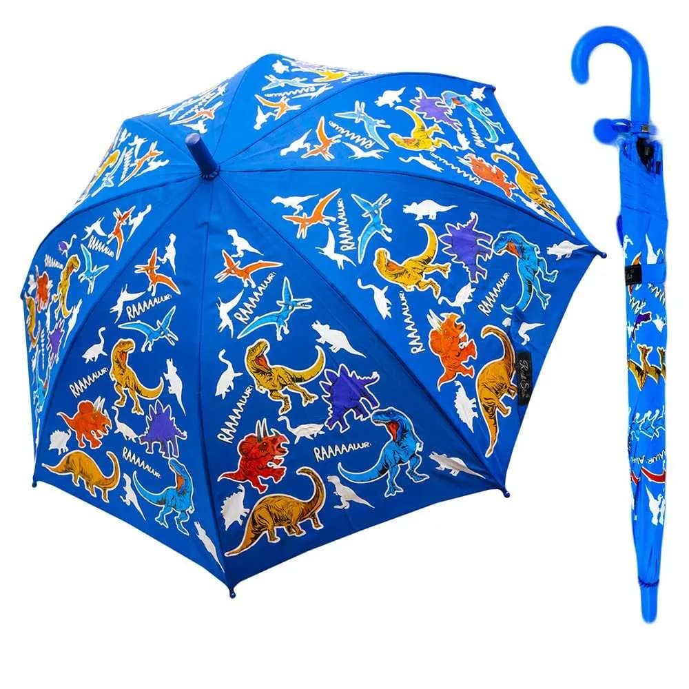 Umbrela copii, cu desene, Dinozauri, 85 cm — miniatură