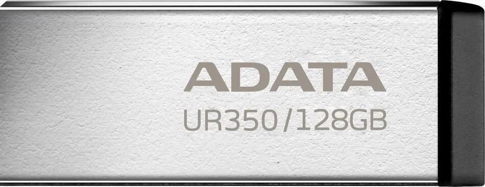 Memorie USB ADATA UR350 128 GB, USB 3.2, Argintiu — miniatură