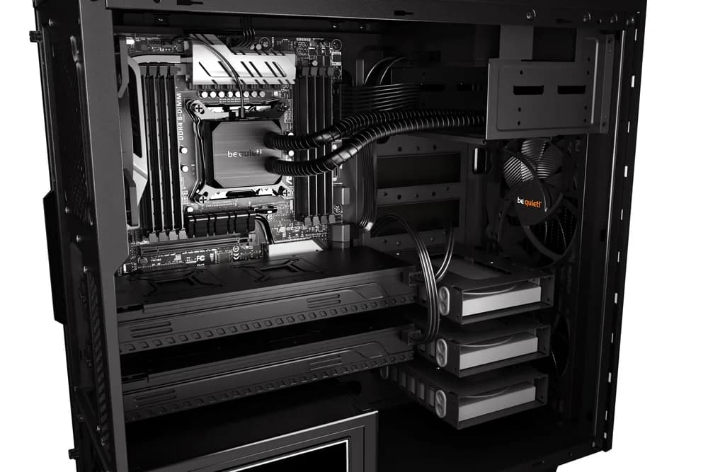 CARCASA be quiet! "PURE BASE 600", Middle Tower, ATX, fara sursa, 2xfan, USB 3.2 gen 1 x 2, audio+mic, PSU shroud, 7 sloturi expansiune, iluminare, argintiu, "BG022" — miniatură
