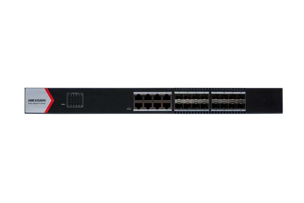 24 Port Aggregation Switch Hikvision DS-3E1524-SI-16F8T 8 x gigabit RJ45 port,16 x gigabit fiber optical port Support DHCP snooping Support 802.1Q VLAN Support ACL list Support STP/ERPS loop prevention, storm control Support ARP Anti-Spoofing Support SNMP, QoS 6 kV Surge Protection — miniatură