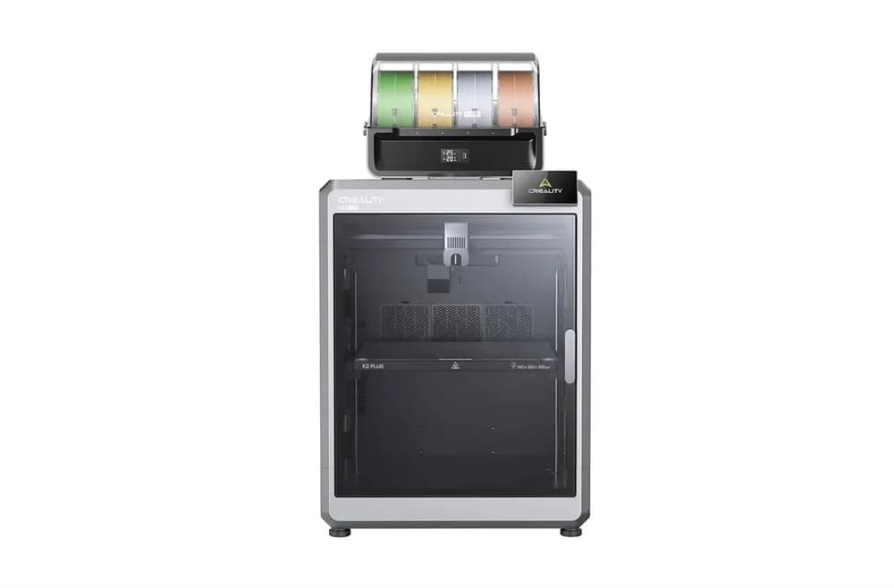 Imprimanta 3D CREALITY K2 PLUS COMBO, Tehnologie FDM, Volum printare: 350*350* 350mm, Dimensiuni imprimanta: 495*515*640mm, Greutate: 35Kg, Viteza printare: 600mm/s max, Acuratete: 100mm±0.1mm, Inaltime strat: 0.05-0.3mm, Extruder: Dual-gear direct drive, Diametru filament compatibil: 1.75mm — miniatură