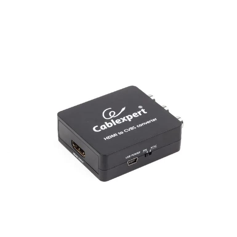 ADAPTOR video GEMBIRD, splitter HDMI (M) la Composite video + audio L/R (M) x 2, rezolutie maxima Full HD (1920 x 1080) la 60Hz, black, "DSC-HDMI-CVBS-001" — miniatură