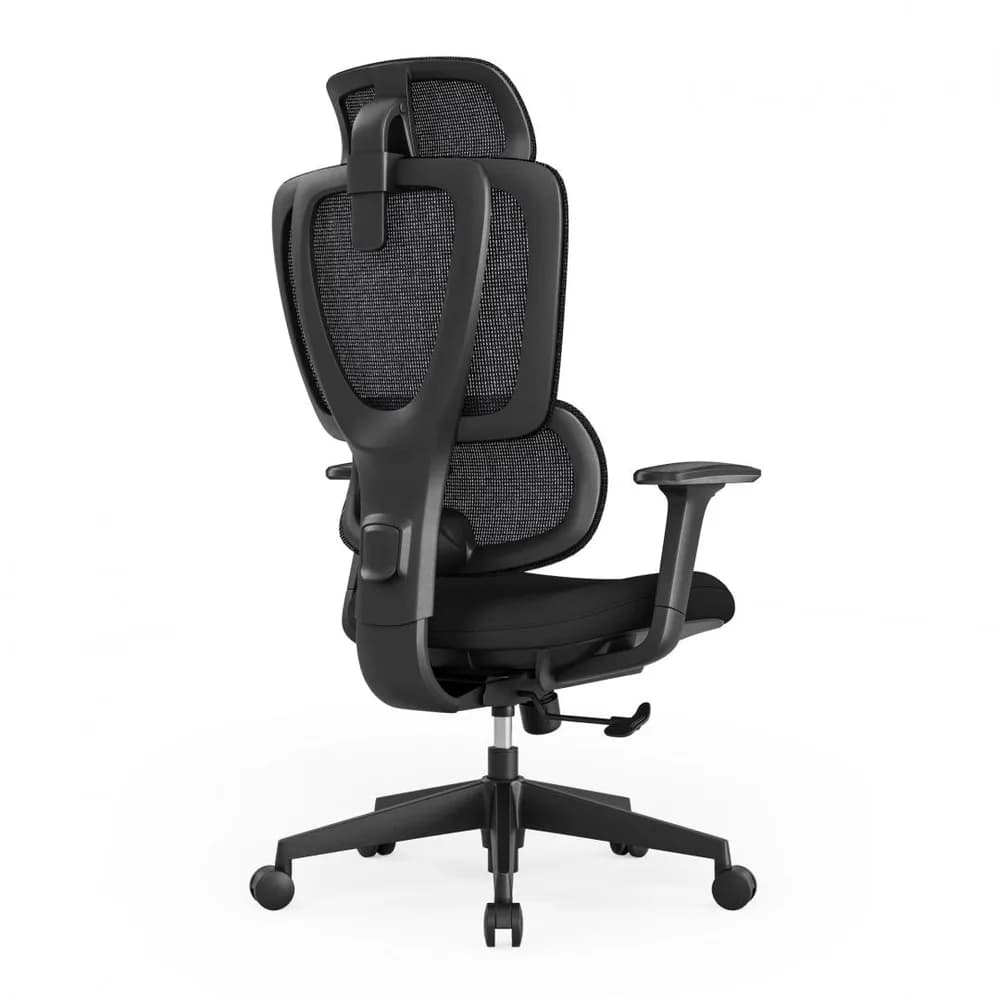 Scaun birou Serioux Aeromesh, Dimensiuni (LxAxÎ): 68,5x67x111-119cm, Capacitate greutate: 150 kg, Material suprafață: Material plasă, Material cadru: Fibră de sticlă de înaltă rezistență, Tip cotieră: Cotieră 3D, Tip pârghie pneumatică: Sistem de ridicare pe gaz clasa 3 de 85 mm — miniatură