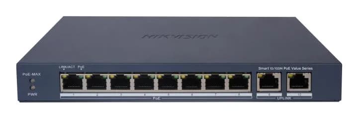 SWITCH POE 8 PORTURI SMART "DS-3E1310P-EI/M"
