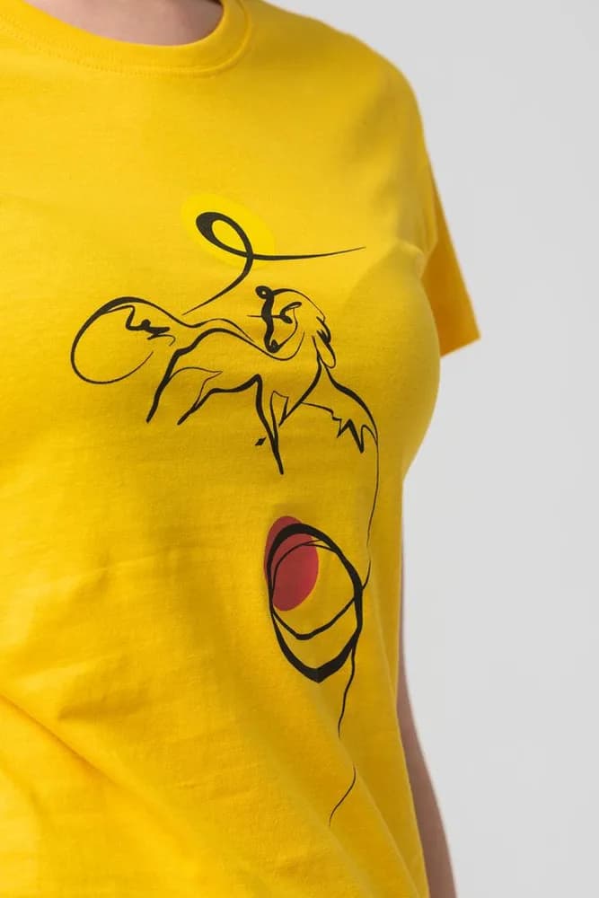 TSHIRT CASUAL F CAL PEGAS YELLOW-M — miniatură
