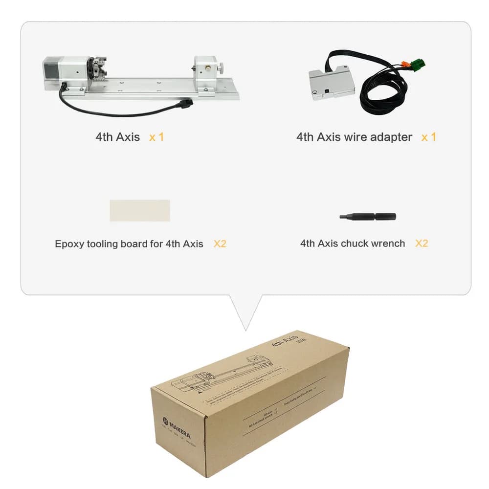 Accesoriu gravator laser Makera Carvera 4th Axis Module – Harmonic Drive Version — miniatură