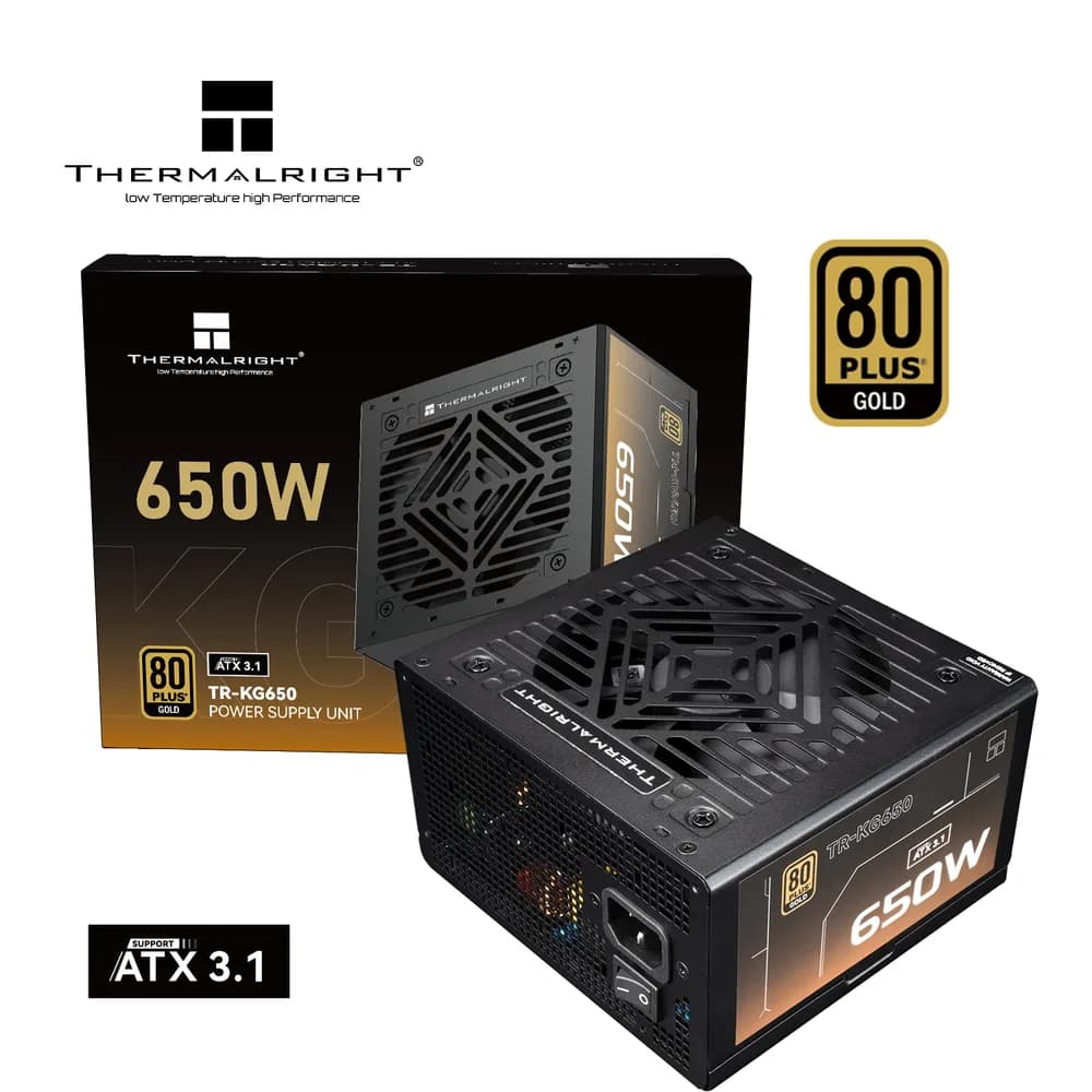 SURSA Thermalright "TR-KG650-sleeved", 650W, certificare 80 Plus Gold, modular, LLC, DC to DC, fan 120mm, negru, "TR-KG650-sleeved" — miniatură