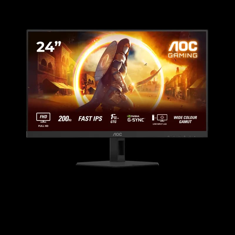 Monitor Gaming AOC 24G4HRE, 23.8", 1920 x 1080 pixeli, Black, Red