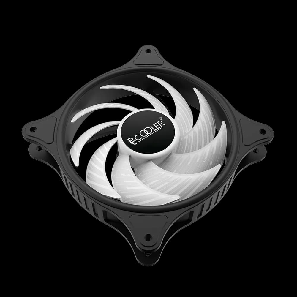 VENTILATOR PCCOOLER PC 120x120x25 mm, RGB LED fix, 3 PIN, Hydro Bearing, fixed LED RGB, 1 buc. in pachet "FX-120-3" — miniatură