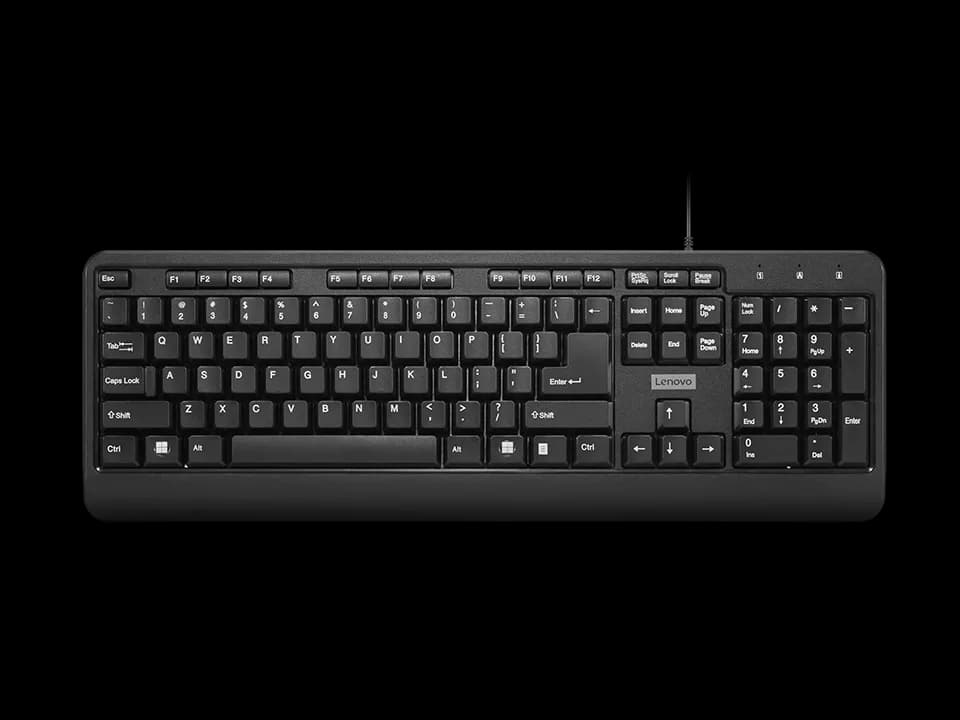 Tastatura Lenovo 160 Wired, USB, Negru