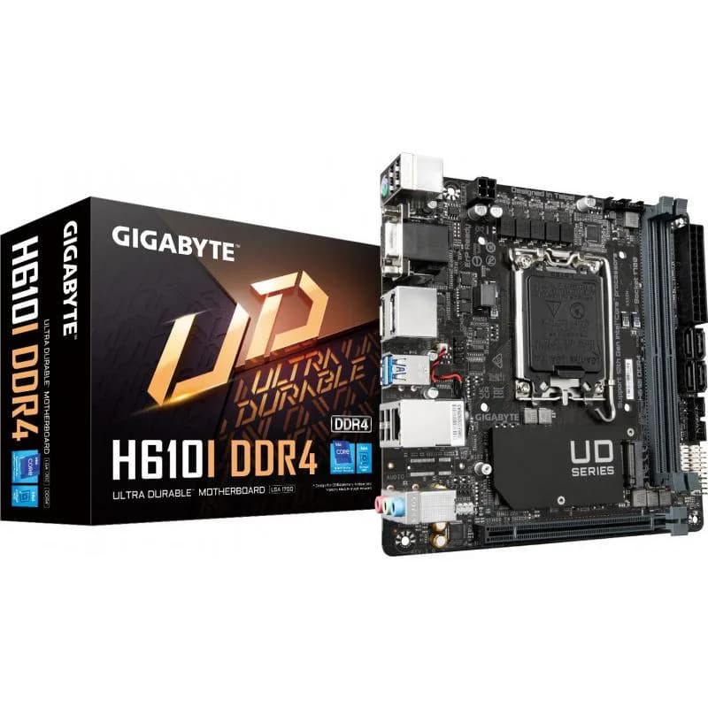 Placa de baza Gigabyte H610I, Socket 1700, DDR4, Mini-ITX — miniatură