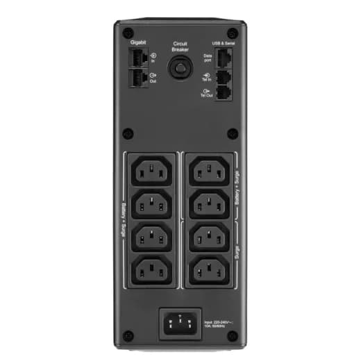 UPS APC "Pro BR", Line int., Tower, 960 W, AVR, IEC x 8, display LCD, back-up 11 - 20 min. "BR1600MI" — miniatură
