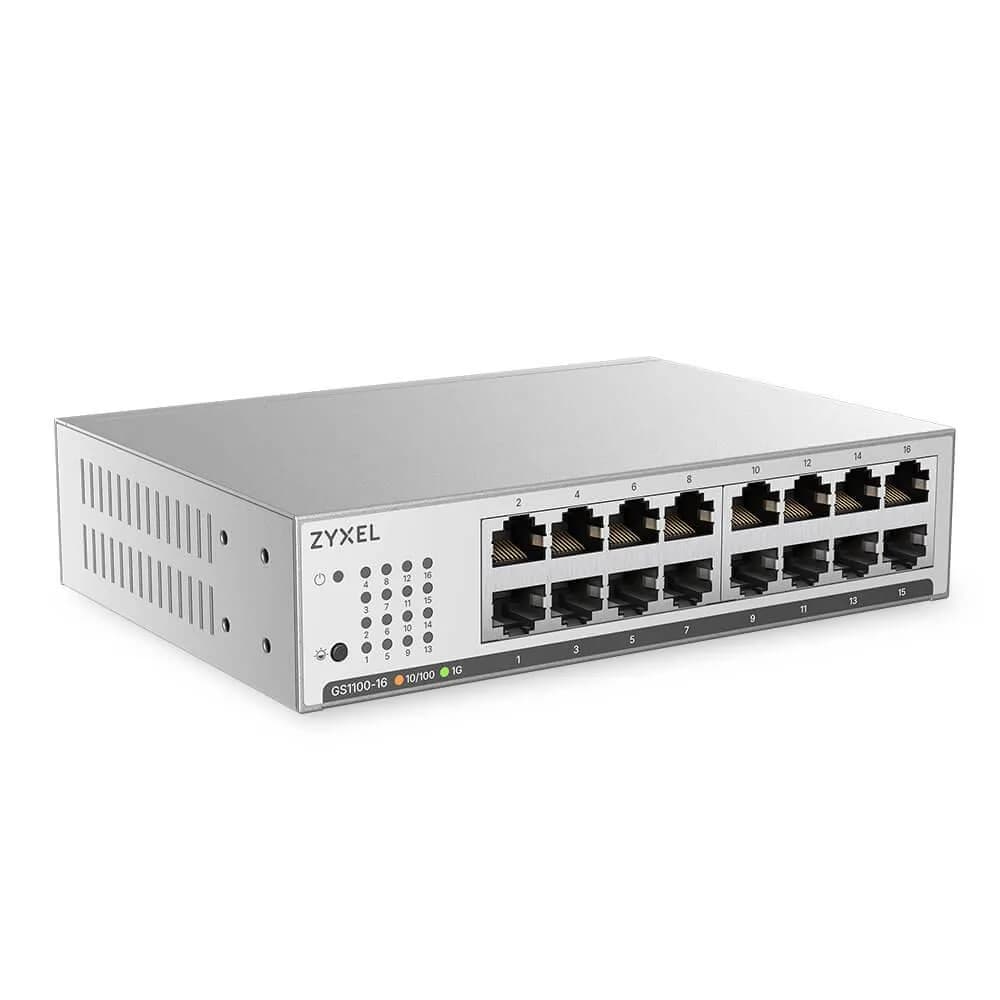 ZYXEL GS1100-16 16-PORT GBE UNMG SWITCH — miniatură