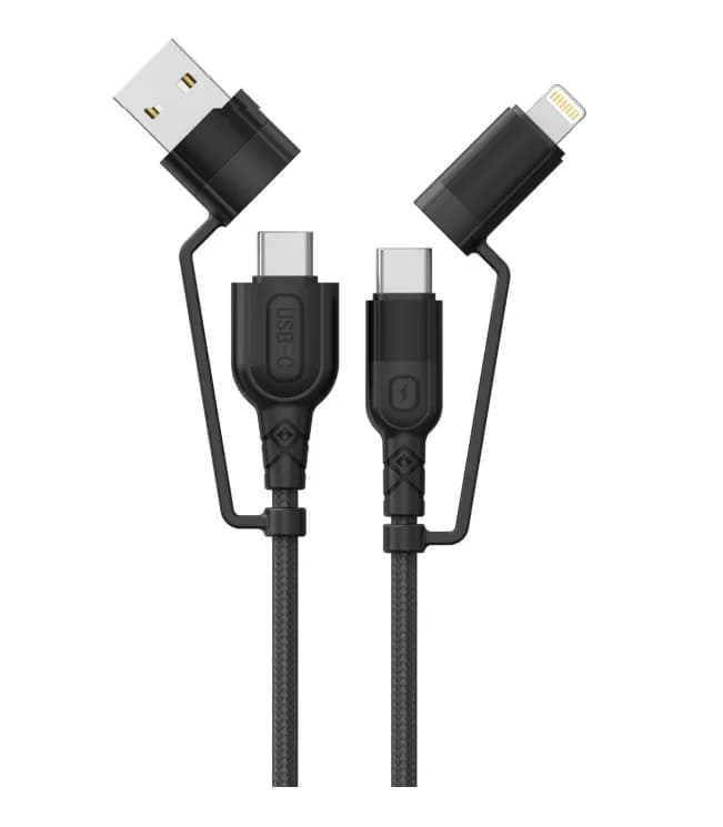 Cablu Audio Lemontti USB A&C-USB-C, material: Aliaj aluminiu, Nailon impletit, lungime 1,2m, - iesire USB-A la USB-C: 5V/2A Max 10W, iesire USB-A la Lightning: 5V/2.4A, iesire USB-C la Lightning: 5V/3A 9V/2A 12V/1.5A 15V/2A 30W Max, iesire USB-C la USB-C: 20V/3A 60W MAX", incarcare si transfer