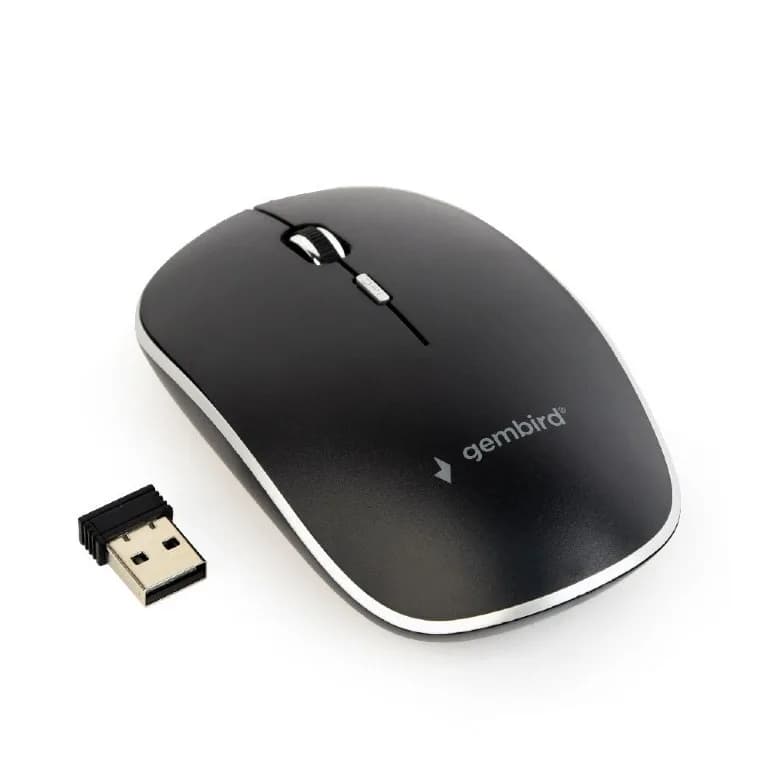 MOUSE GEMBIRD, PC sau NB, wireless, 2.4GHz, optic, 1600 dpi, butoane/scroll 4/1, negru, "MUSW-4B-01"