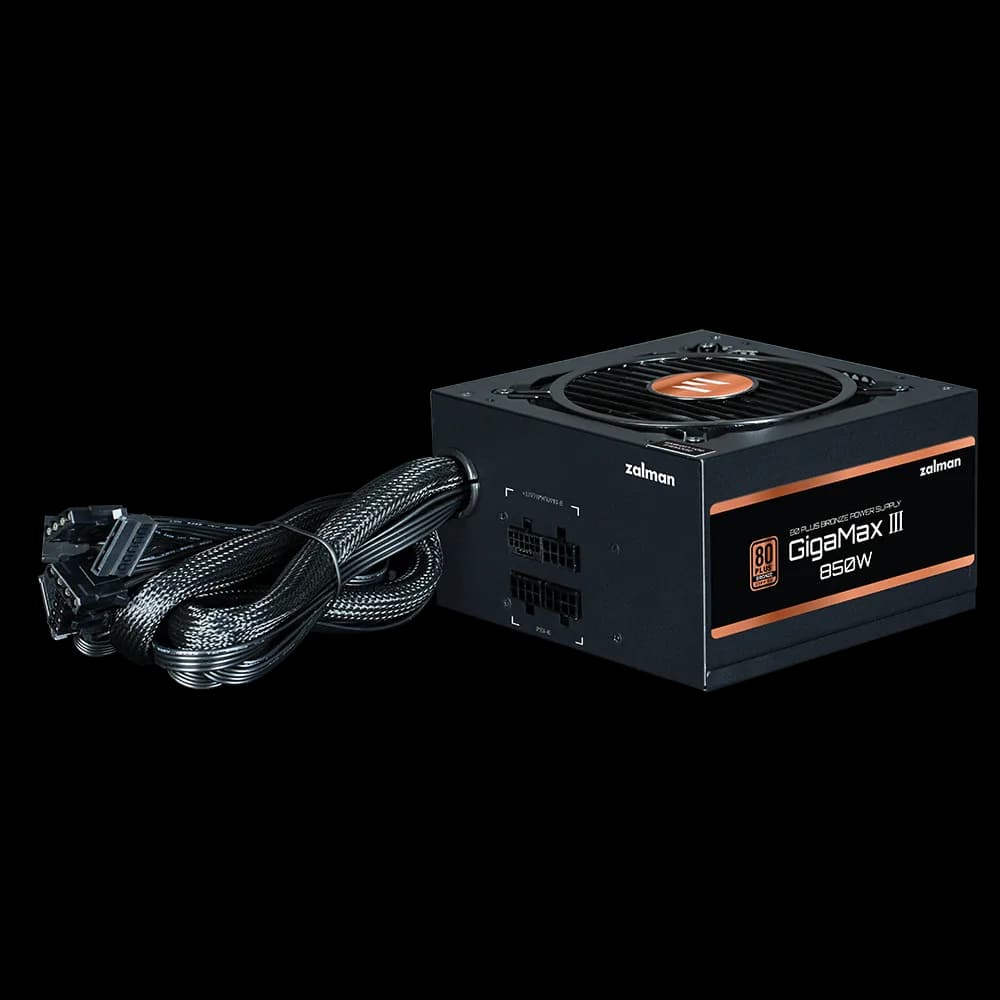 SURSA Zalman "GV3", 850W, certificare 80 Plus Bronze, non-modular, fan 120mm, negru, "ZM850-GV3" — miniatură