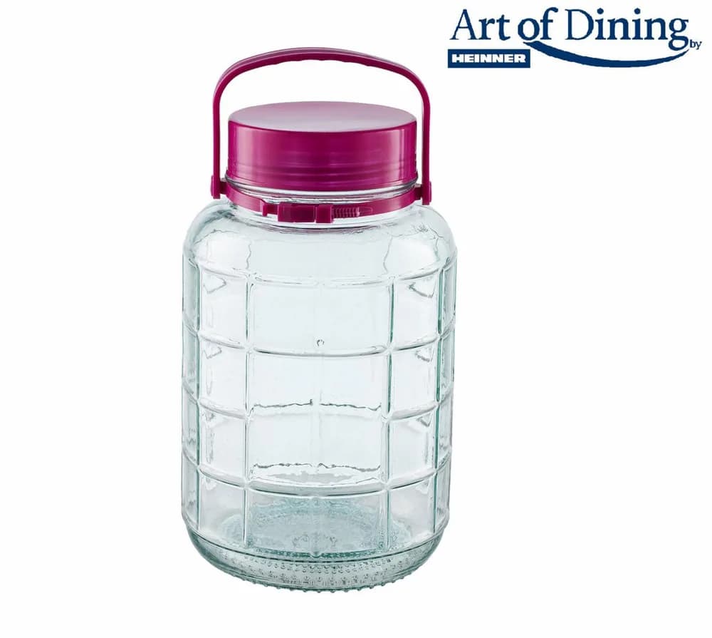 BORCAN STICLA CU CAPAC PLASTIC 8L, ART OF DINNING BY HEINNER — miniatură
