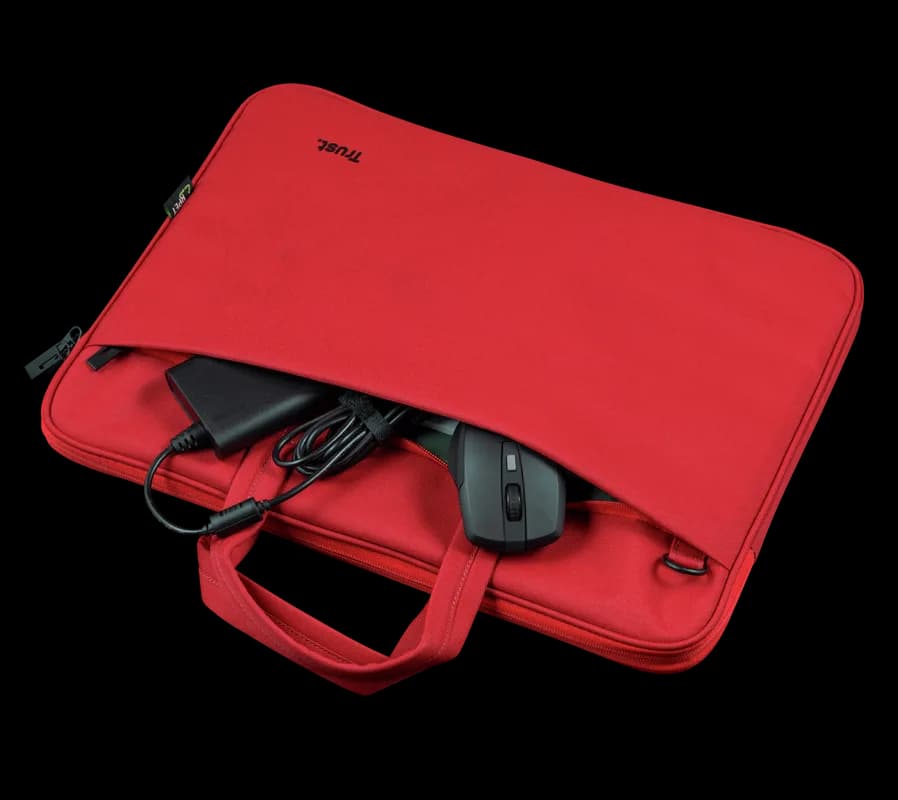 Geanta laptop Trust Bologna Eco 16", rosu — miniatură