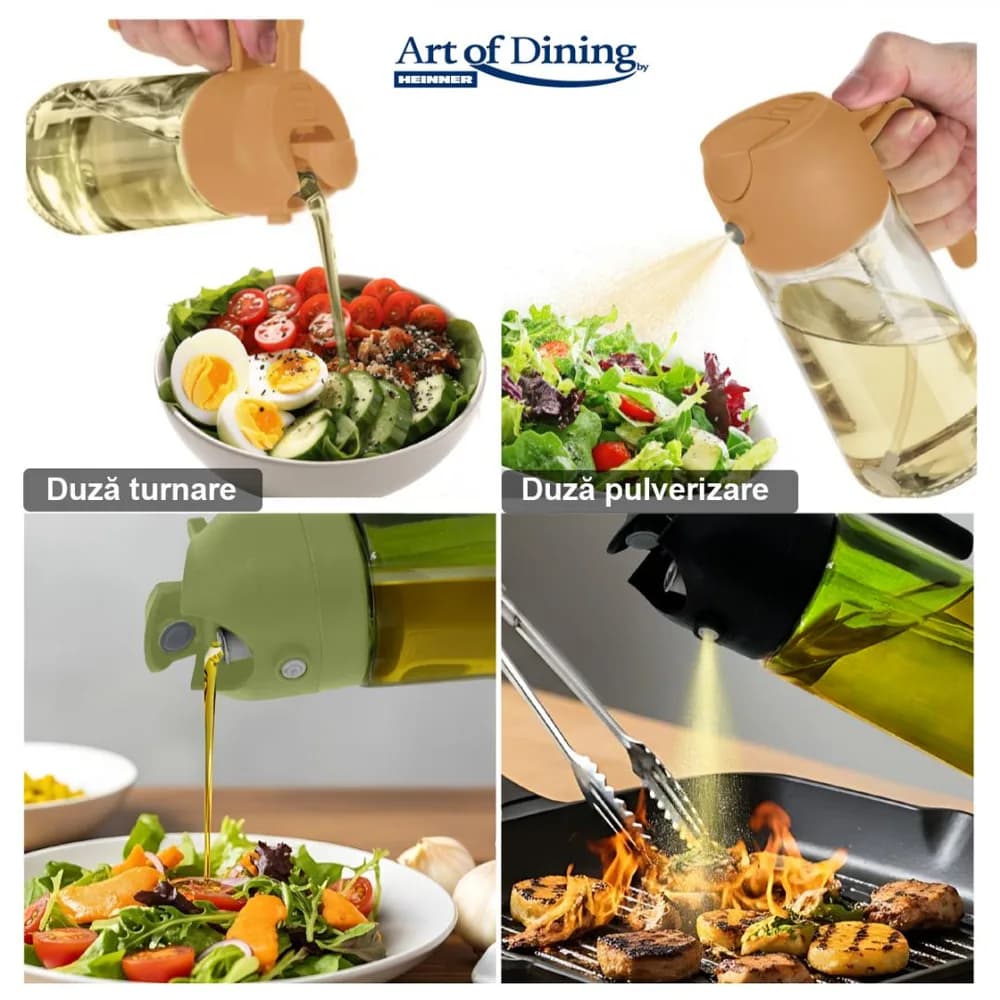 PULVERIZATOR ULEI/OTET 450ML, 2 IN 1, NEGRU, ART OF DINING BY HEINNER — miniatură