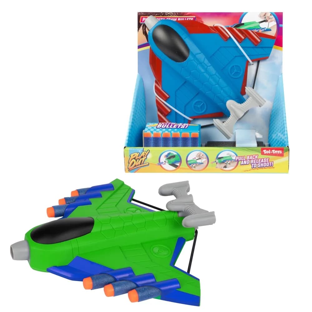 Avion lansator + 16 gloante burete - Toi-Toys — miniatură
