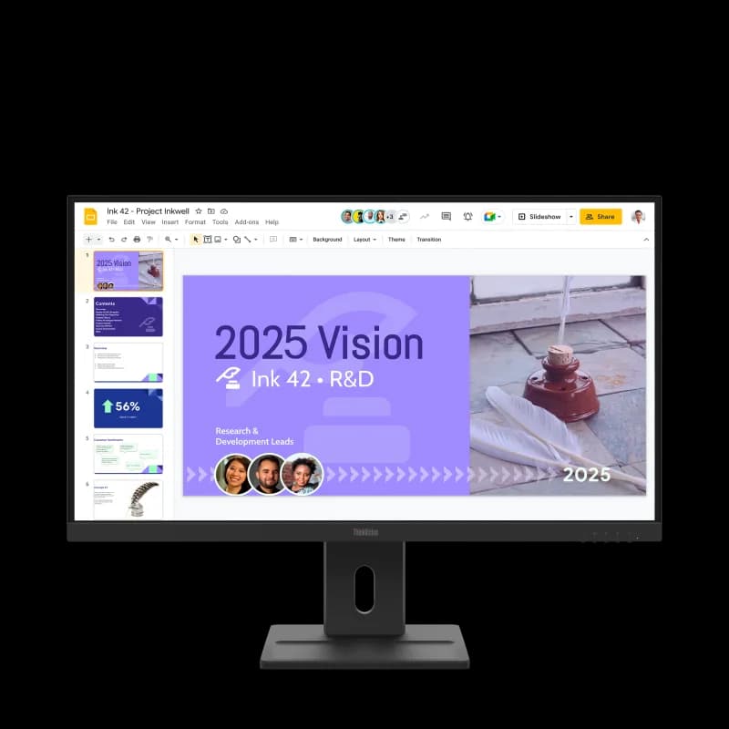 Monitor Commercial Lenovo ThinkVision E27Q-40, 27", 2560 x 1440 pixeli, Black