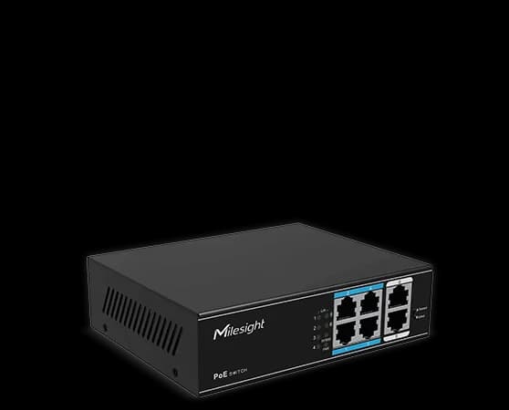 "Switch Milesight MS-S0208-GL; Porturi:8×100Mbps PoE ports (RJ45) +2×1000Mbps unlink ports; Maxim 30 W per port, Buget 120 W; Performanta: Switching capacity 11.8Gbps, Forwarding 4.17Mpps Alimentare: AC 100~240V, 50-60Hz, 2.2A; Dimensiuni: 195mm x 130mm x 40mm; Greutate: 0.7Kg."