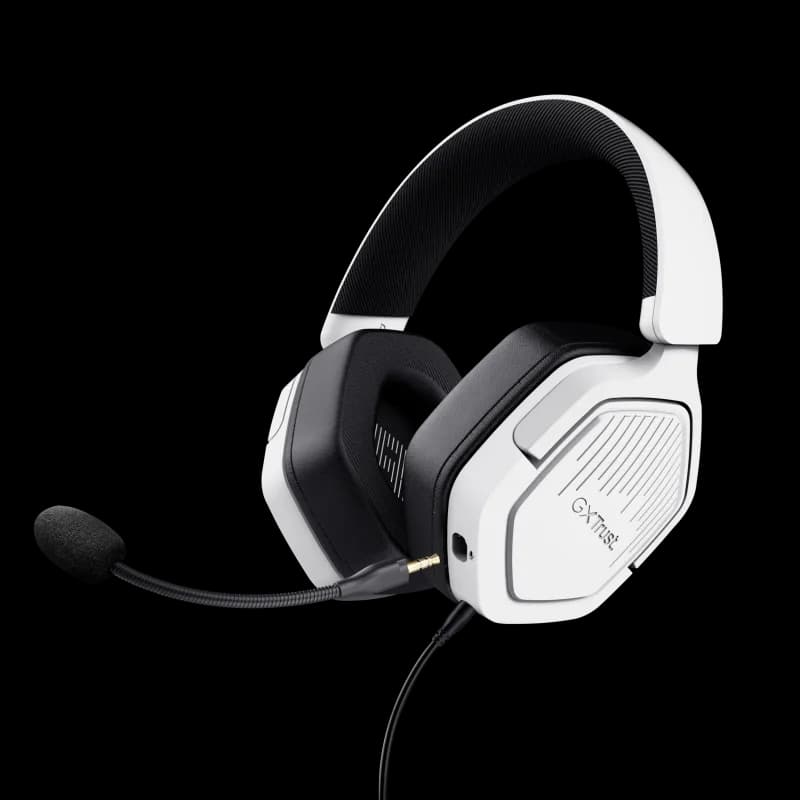 Casti Gaming Head-band Trust GXT492W Carus, Wired, Alb