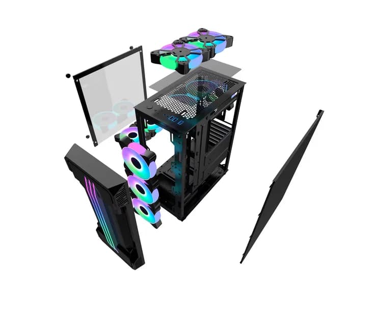 Carcasa PRO GAMING ZERG, RGB, Mid Tower, Black — miniatură