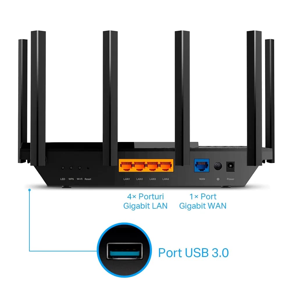 Router wireless TP-LINK Gigabit Archer AX73, AX5400, WiFI 6, Dual-Band — miniatură