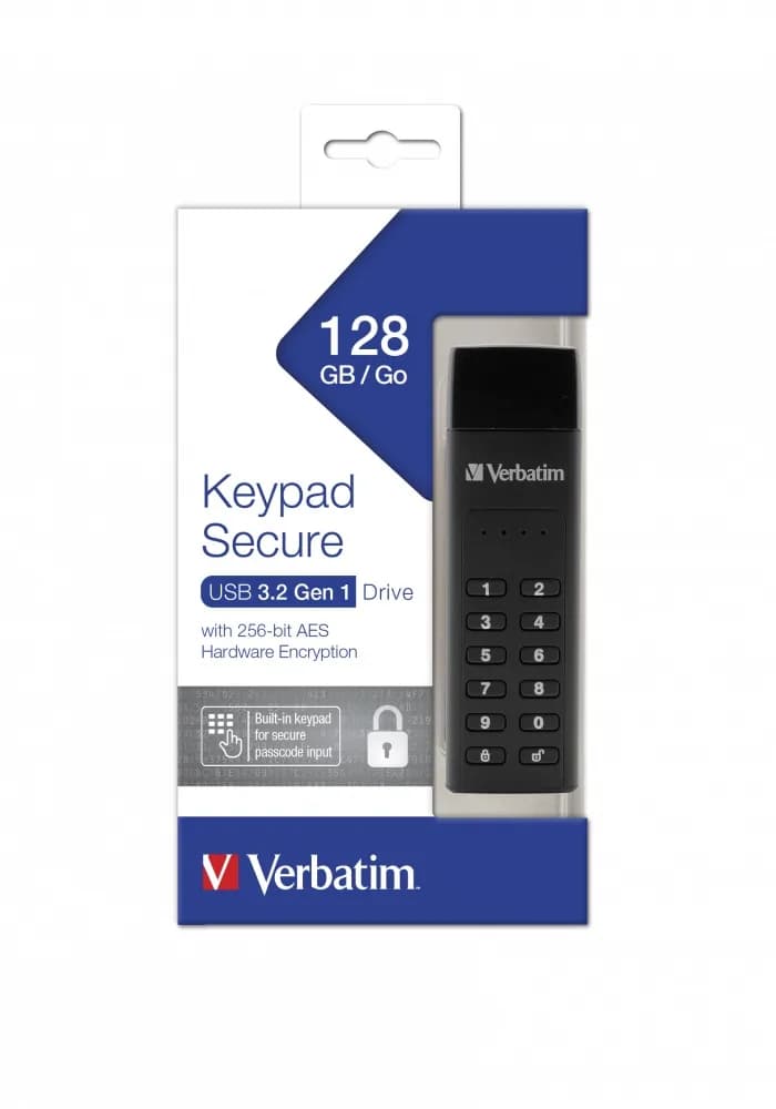 MEMORII USB Verbatim VER 49429 KEYPAD SECURE USB 3.0 DRIVE, "49429" — miniatură