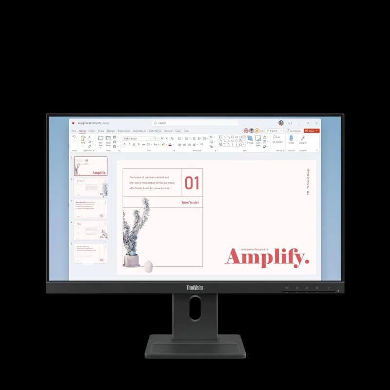 Monitor Consumer Lenovo ThinkVision E24-40, 23.8", 1920 x 1080 pixeli, Black