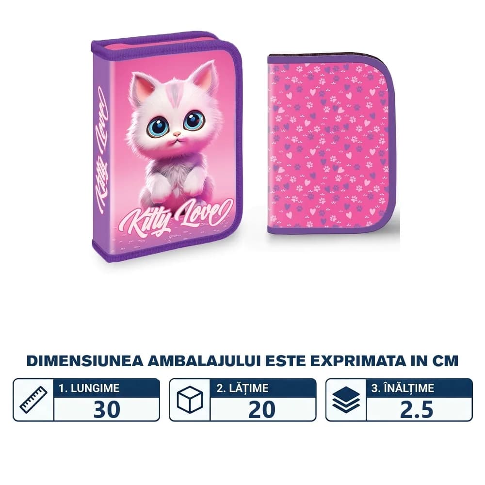 Penar echipat, 1 fermoar, 2 extensii, 32 piese, KITTY LOVE - S-COOL — miniatură