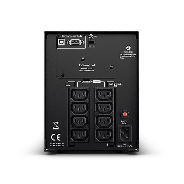 UPS CYBER POWER Line Int. cu Sinusoida Pura,tower, 1500VA/ 1350W,AVR,8xIEC,LCD,1xRBP0023,Backup 4-12 min,incarcare 8h,USB,RS232,GreenP,serie PR "PR1500ELCD" — miniatură