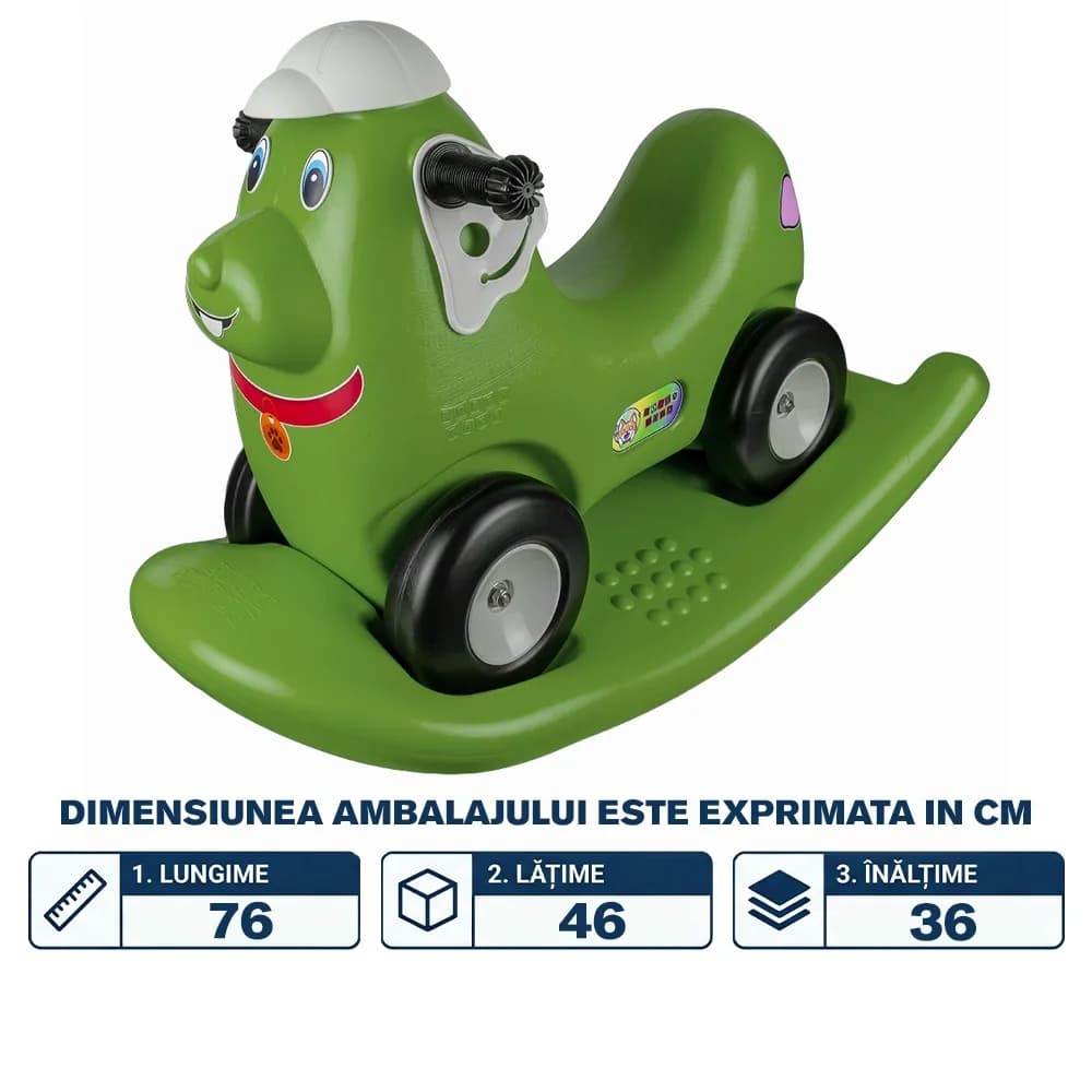 Catel balansoar 2 in 1, verde - ROBENTOYS — miniatură