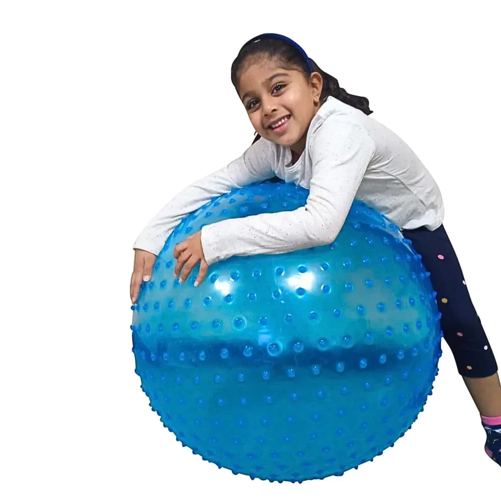 Minge Senzorială Mare de Terapie Texturată, Albastru – 67cm — miniatură