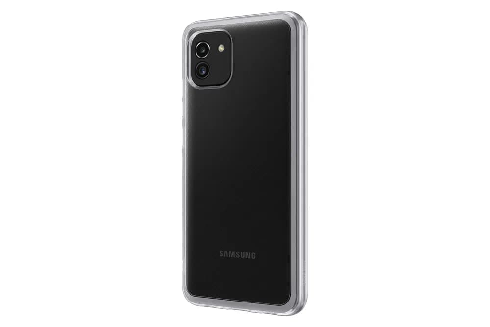 HUSA Smartphone Samsung, pt Galaxy A03, tip back cover (protectie spate), TPU, ultrasubtire, transparent, "EF-QA036TTEGEU" — miniatură