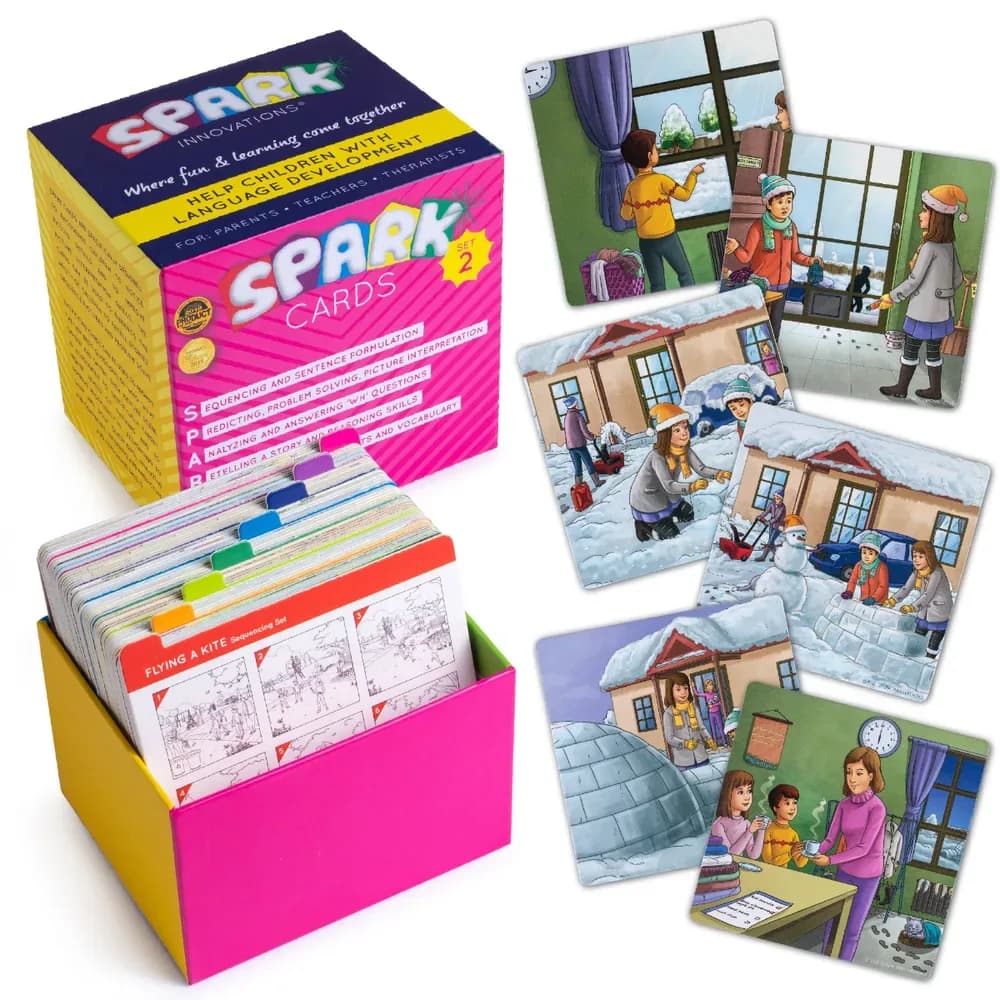 Cartonașe Spark de Secvențiere și Povestire pentru Logopedie – Set 2
